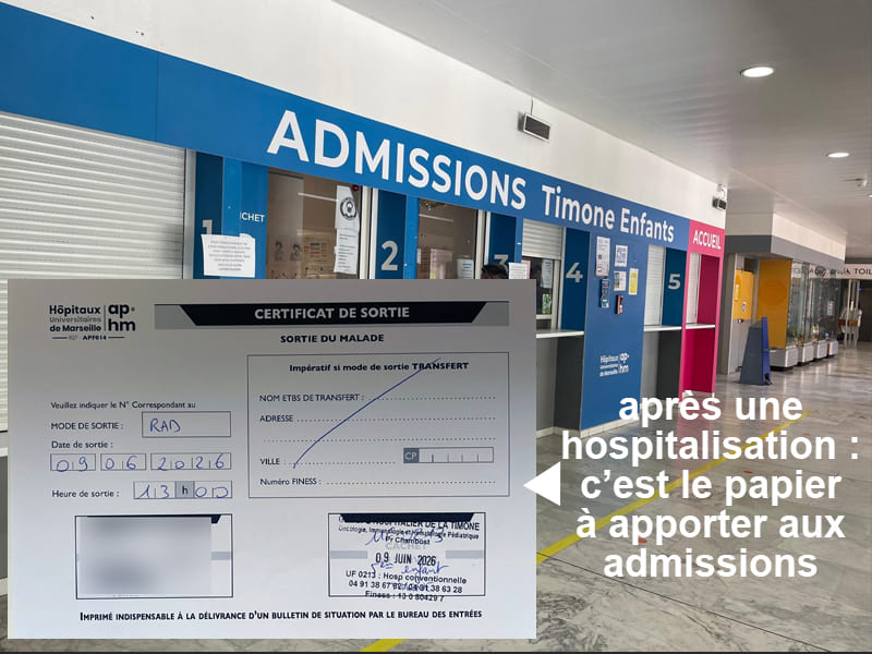 certificat de sortie d'hospitalisation