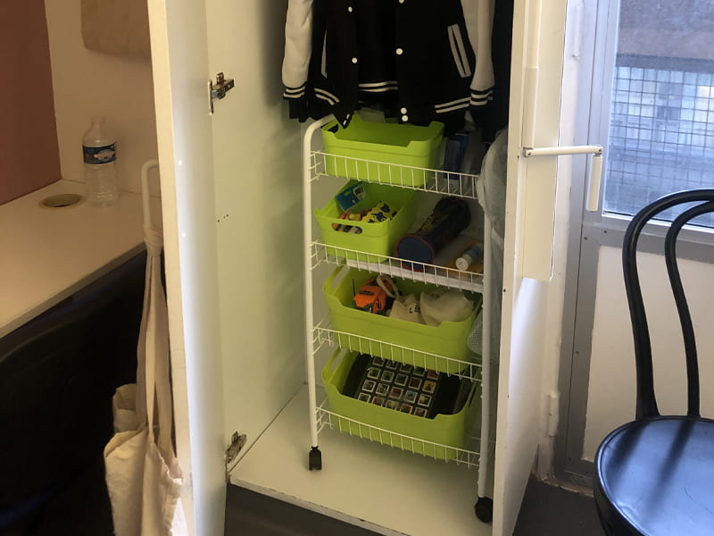rangement ouvert